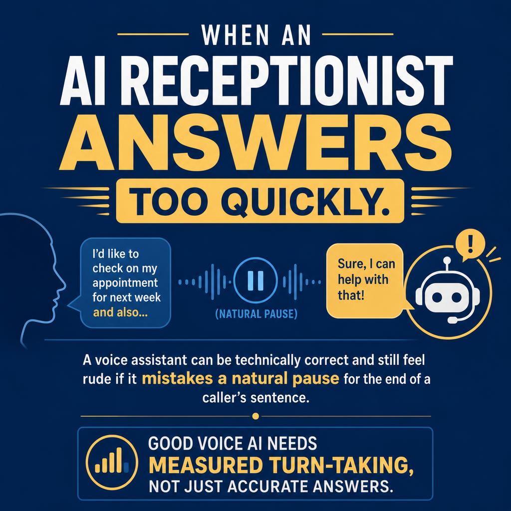 When an AI Receptionist Answers Too Quickly