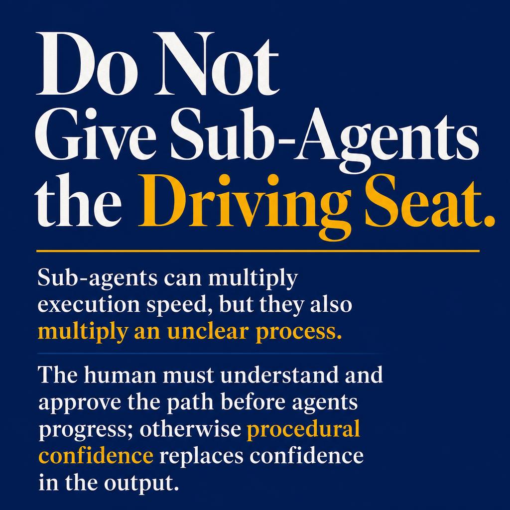 Keep the Driving Seat When You Use Sub-Agents