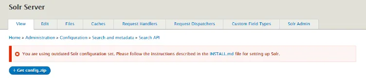 solr error get config files